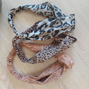 COPY - NWOT 3-pack Boho Chic Leopard/Cheetah elastic headbands